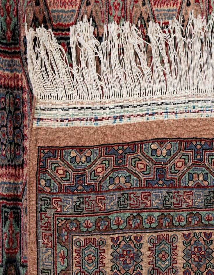 Detail image of 4' 4 x 6' 2  Hand Knotted Bokhara Oriental Wool Rug