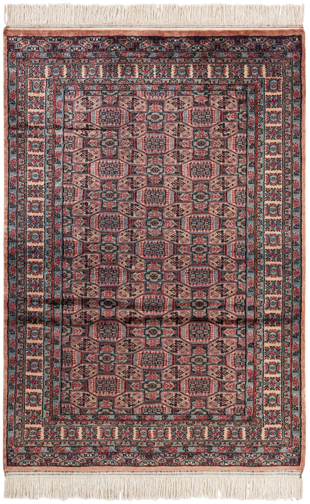 4' 4 x 6' 2 Hand Knotted Bokhara Oriental Wool Rug