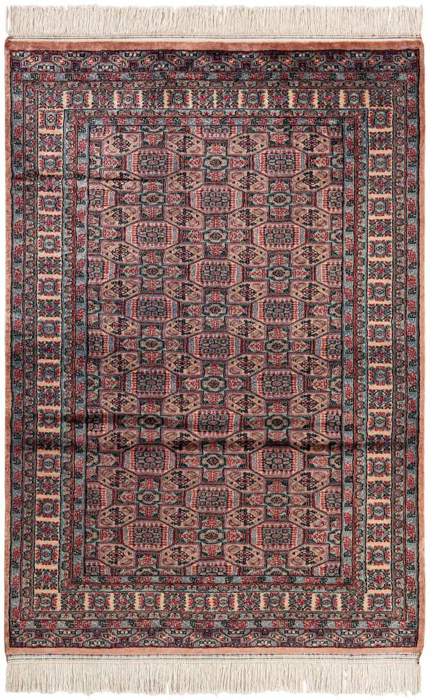 4' 4 x 6' 2 Hand Knotted Bokhara Oriental Wool Rug