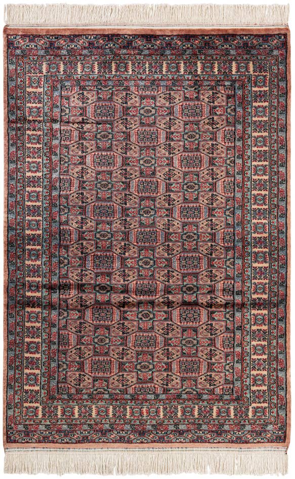 Detail image of 4' 4 x 6' 2 Hand Knotted Bokhara Oriental Wool Rug