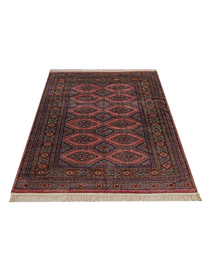 Detail image of 4' 2 x 6' 3 Hand Knotted Bokhara Oriental Wool Rug