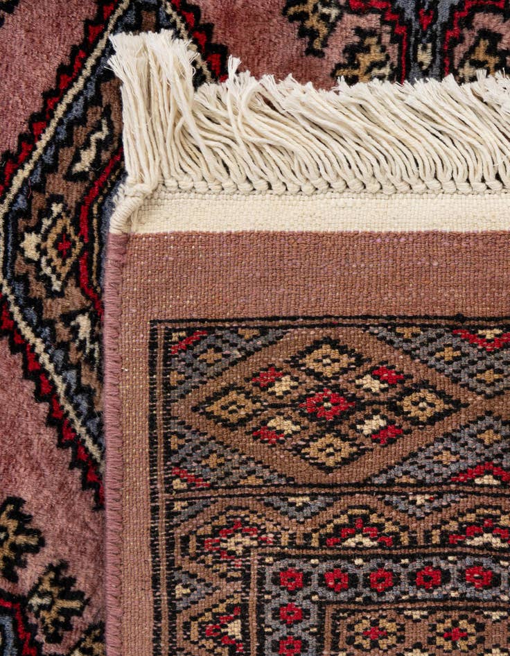 Detail image of 4' 2 x 6' 3  Hand Knotted Bokhara Oriental Wool Rug