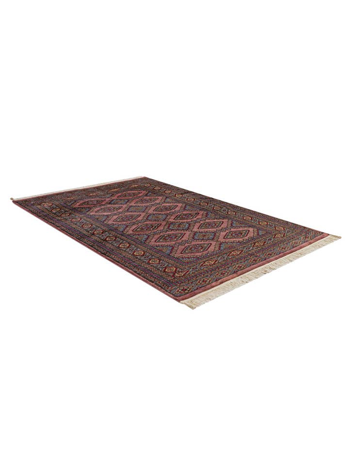 Detail image of 4' 2 x 6' 3 Hand Knotted Bokhara Oriental Wool Rug