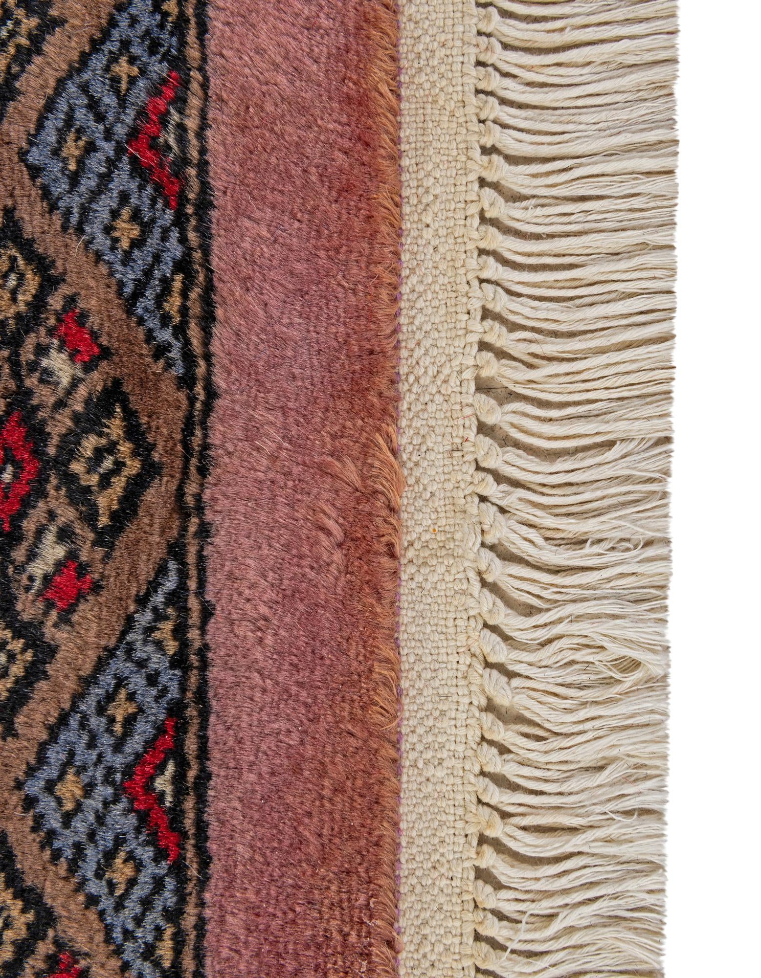 4' 2 x 6' 3 Hand Knotted Bokhara Oriental Wool Rug