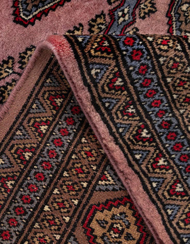 Detail image of 4' 2 x 6' 3  Hand Knotted Bokhara Oriental Wool Rug