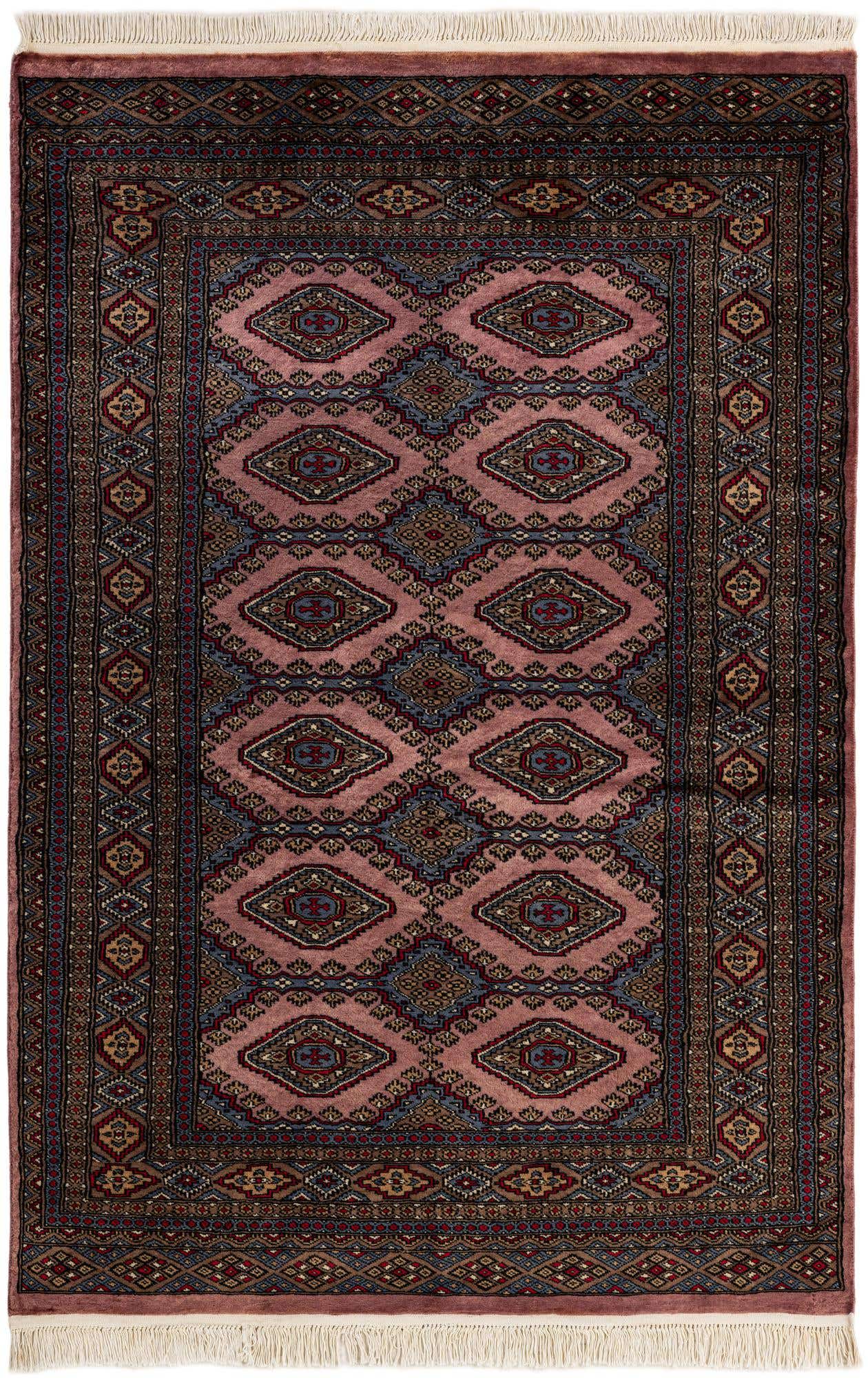4' 2 x 6' 3 Hand Knotted Bokhara Oriental Wool Rug