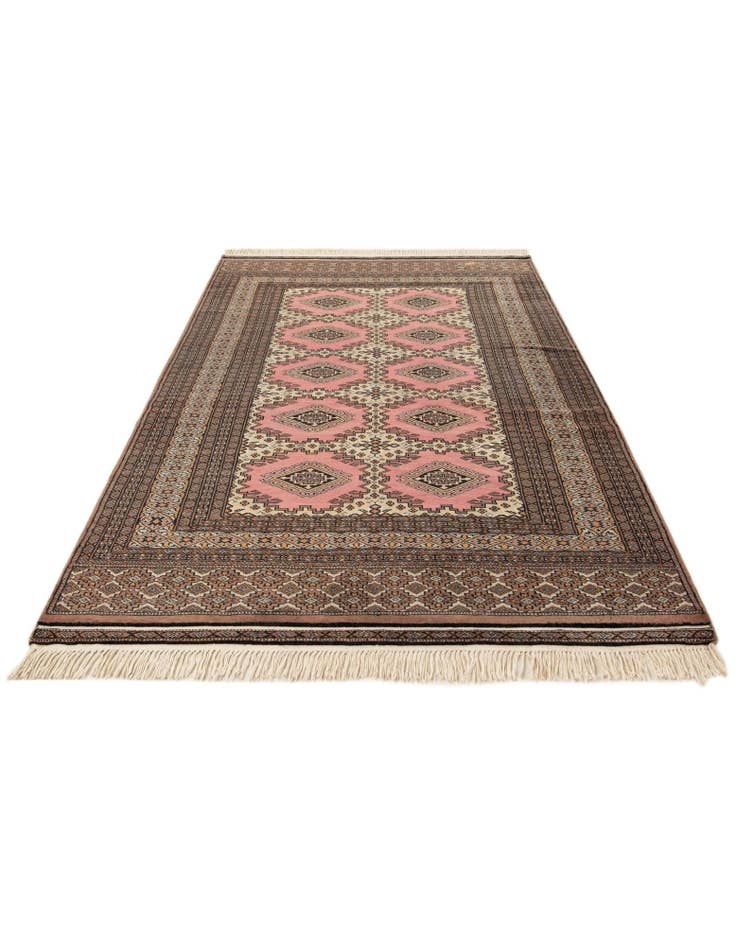 Detail image of 4' 2 x 6' 5 Hand Knotted Bokhara Oriental Wool Rug