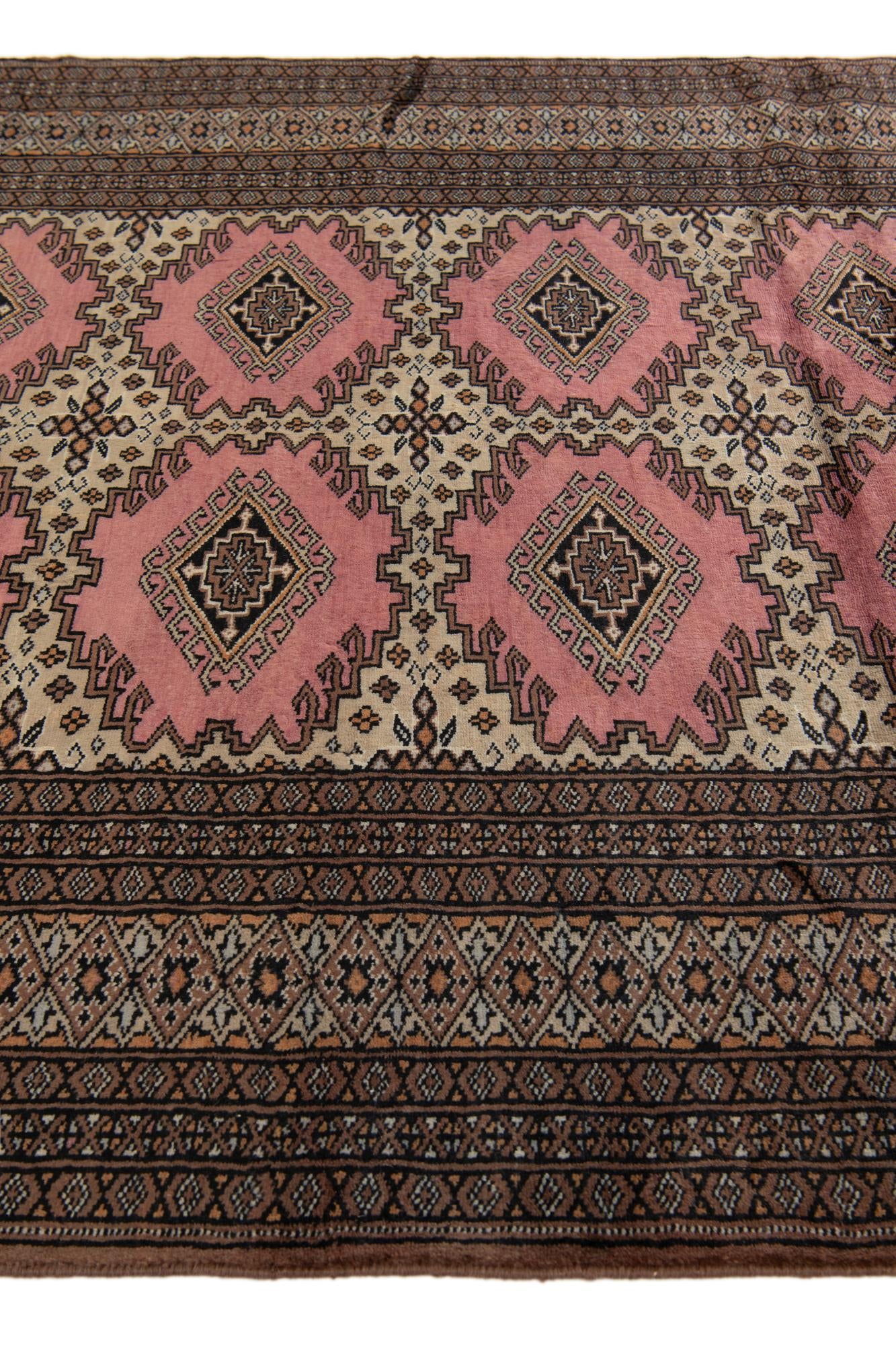 4' 2 x 6' 5 Hand Knotted Bokhara Oriental Wool Rug