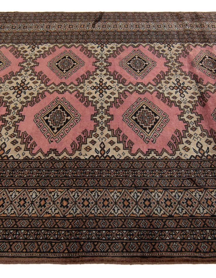 Detail image of 4' 2 x 6' 5 Hand Knotted Bokhara Oriental Wool Rug