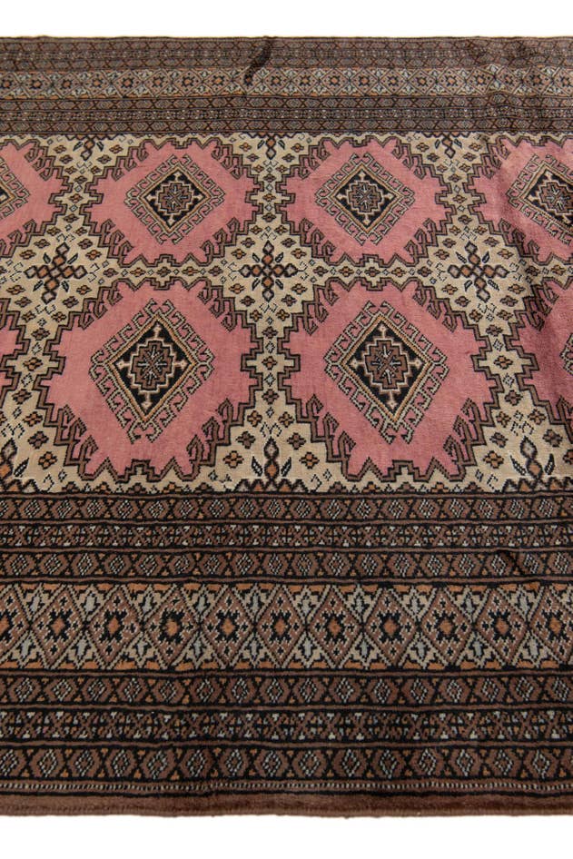 Detail image of 4' 2 x 6' 5 Hand Knotted Bokhara Oriental Wool Rug