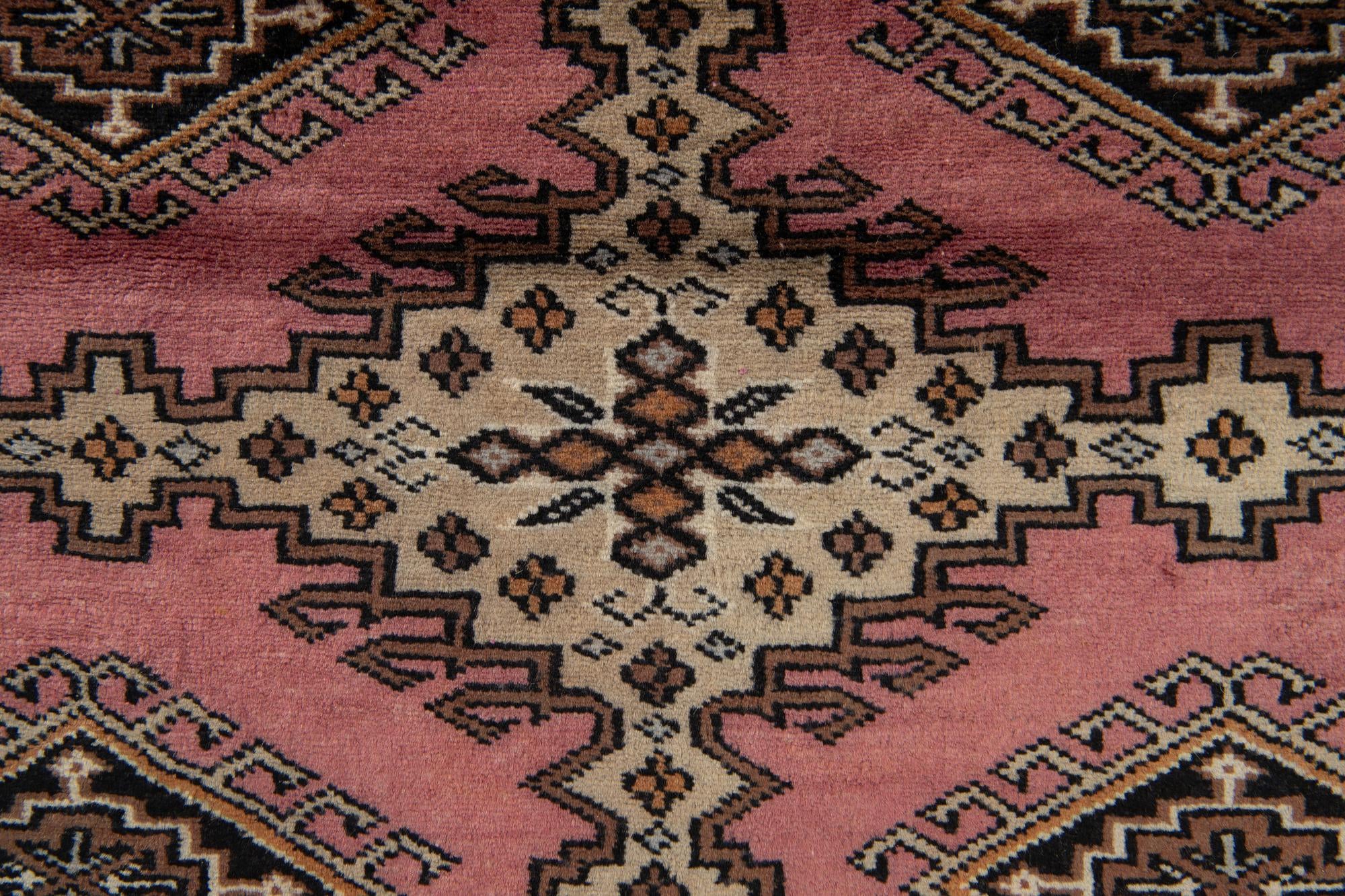 4' 2 x 6' 5 Hand Knotted Bokhara Oriental Wool Rug