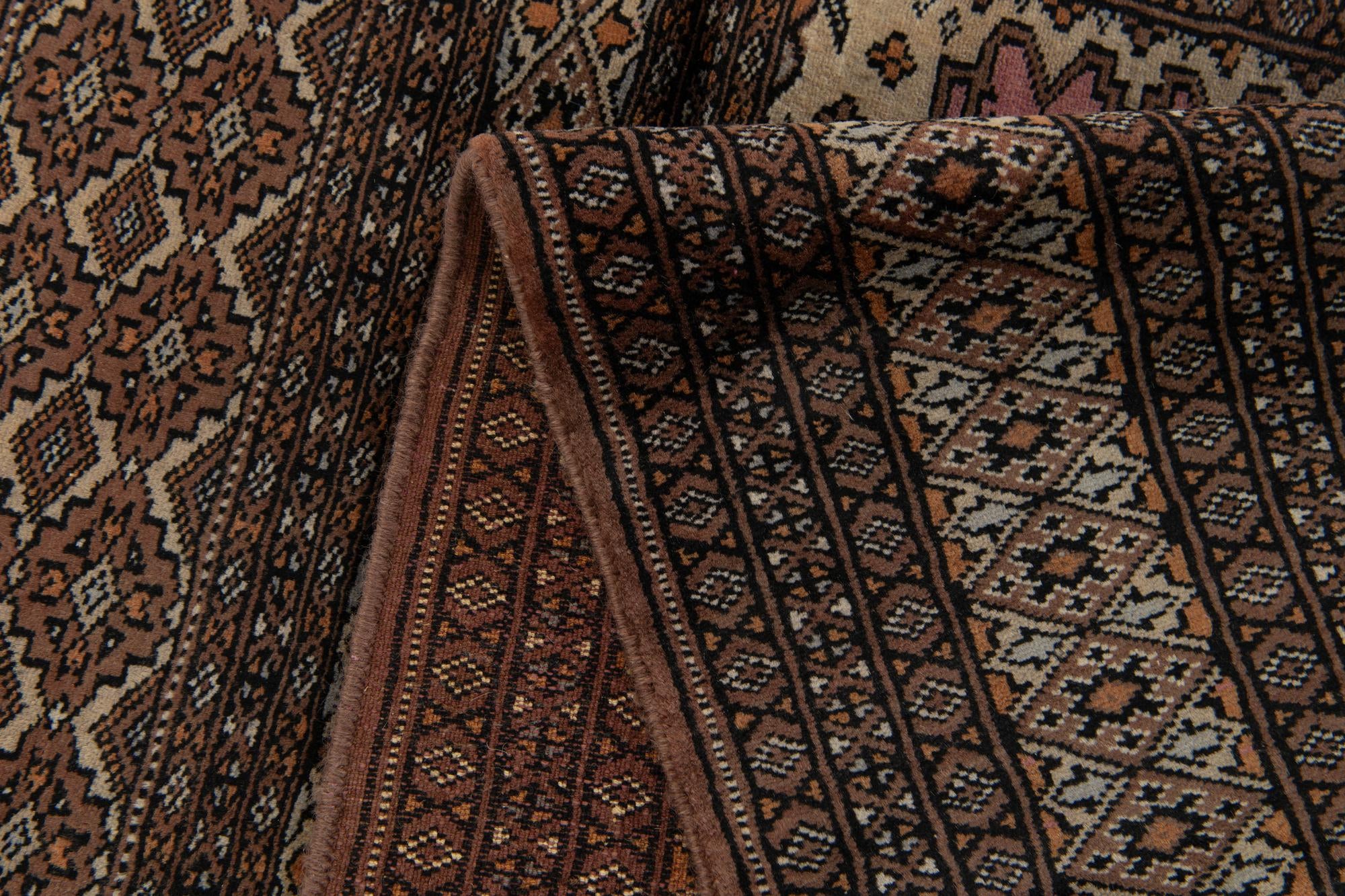 4' 2 x 6' 5 Hand Knotted Bokhara Oriental Wool Rug