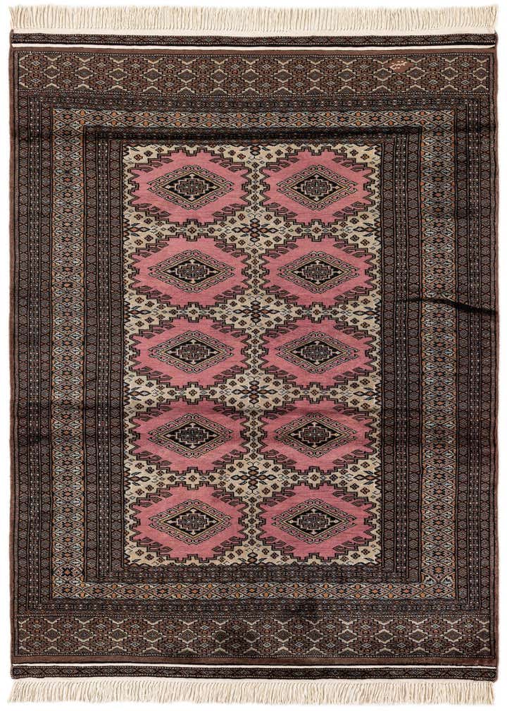 4' 2 x 6' 5 Hand Knotted Bokhara Oriental Wool Rug
