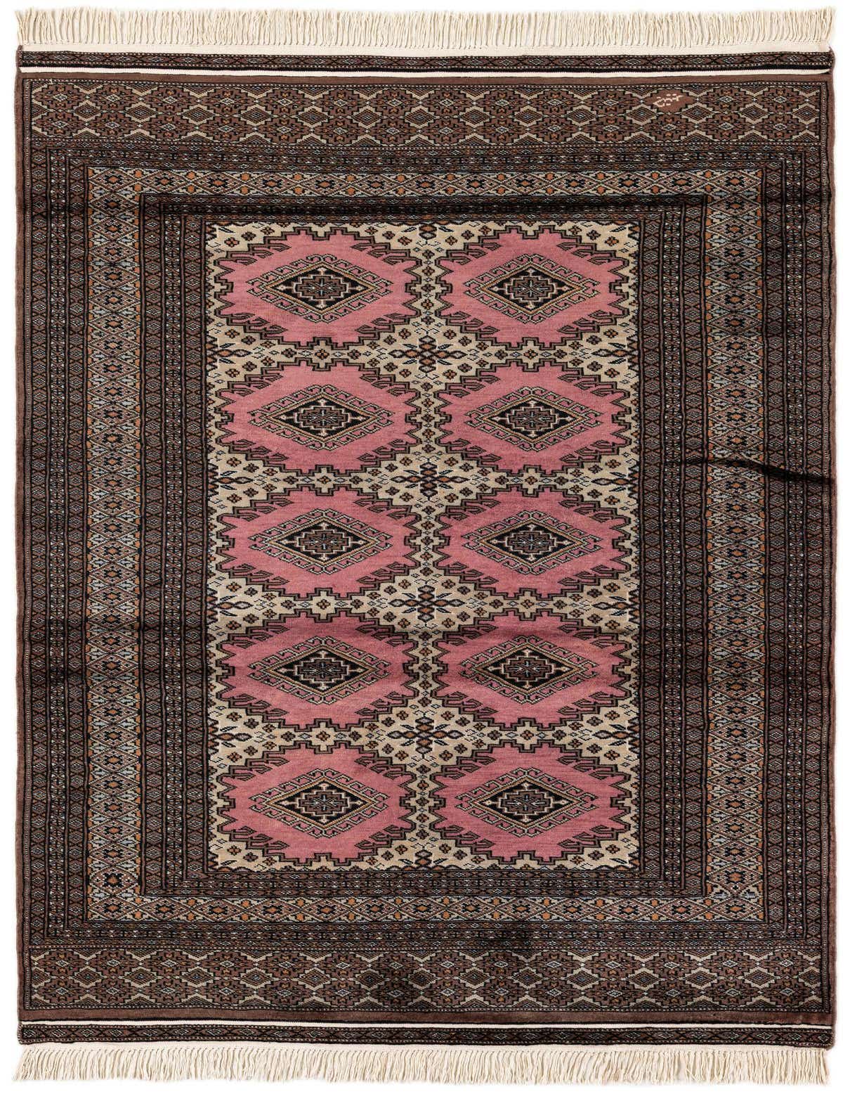 4' 2 x 6' 5 Hand Knotted Bokhara Oriental Wool Rug