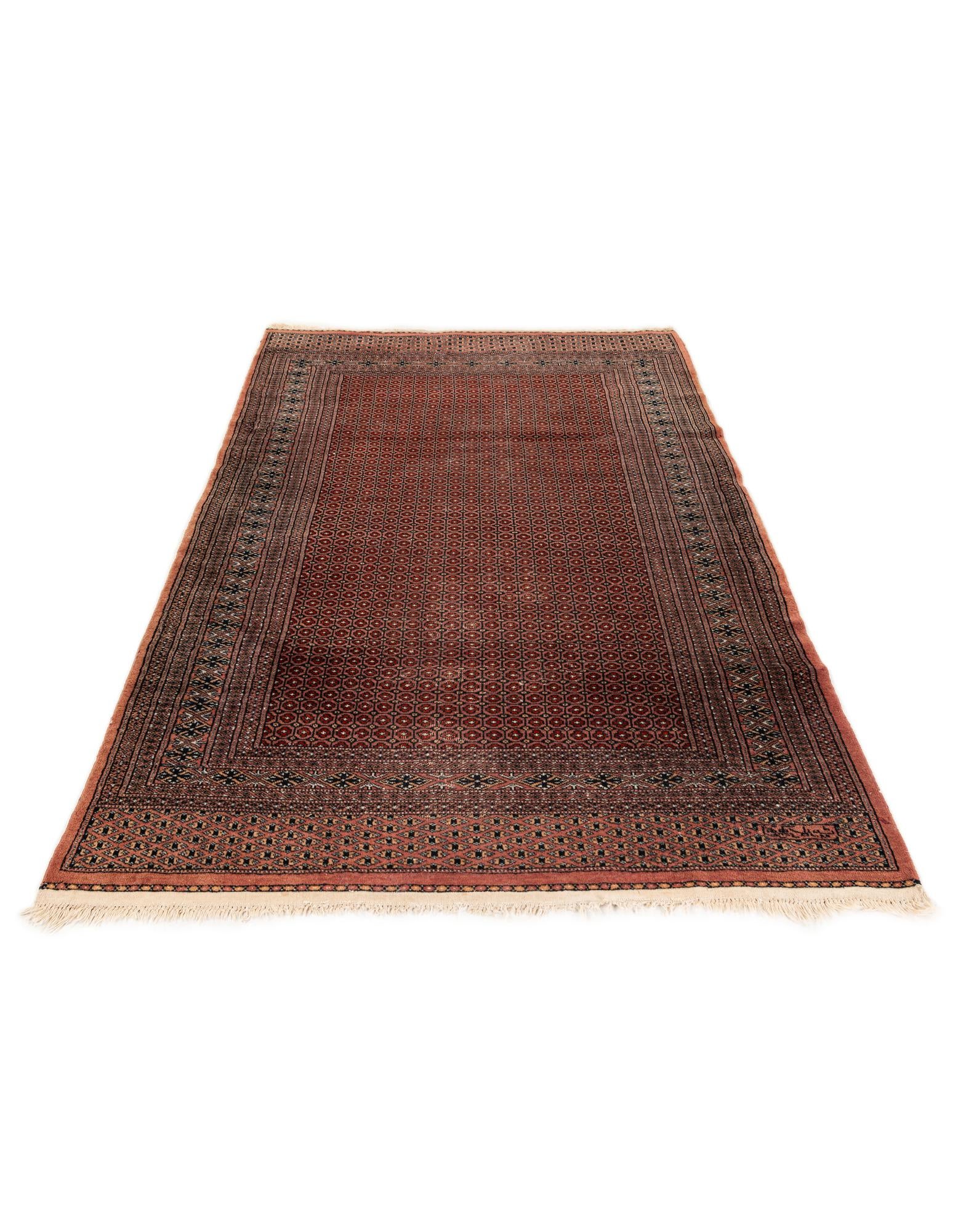4' 1 x 6' 3 Hand Knotted Bokhara Oriental Wool Rug