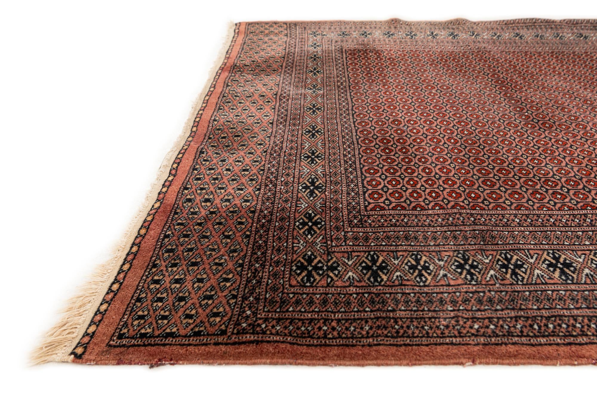 4' 1 x 6' 3 Hand Knotted Bokhara Oriental Wool Rug