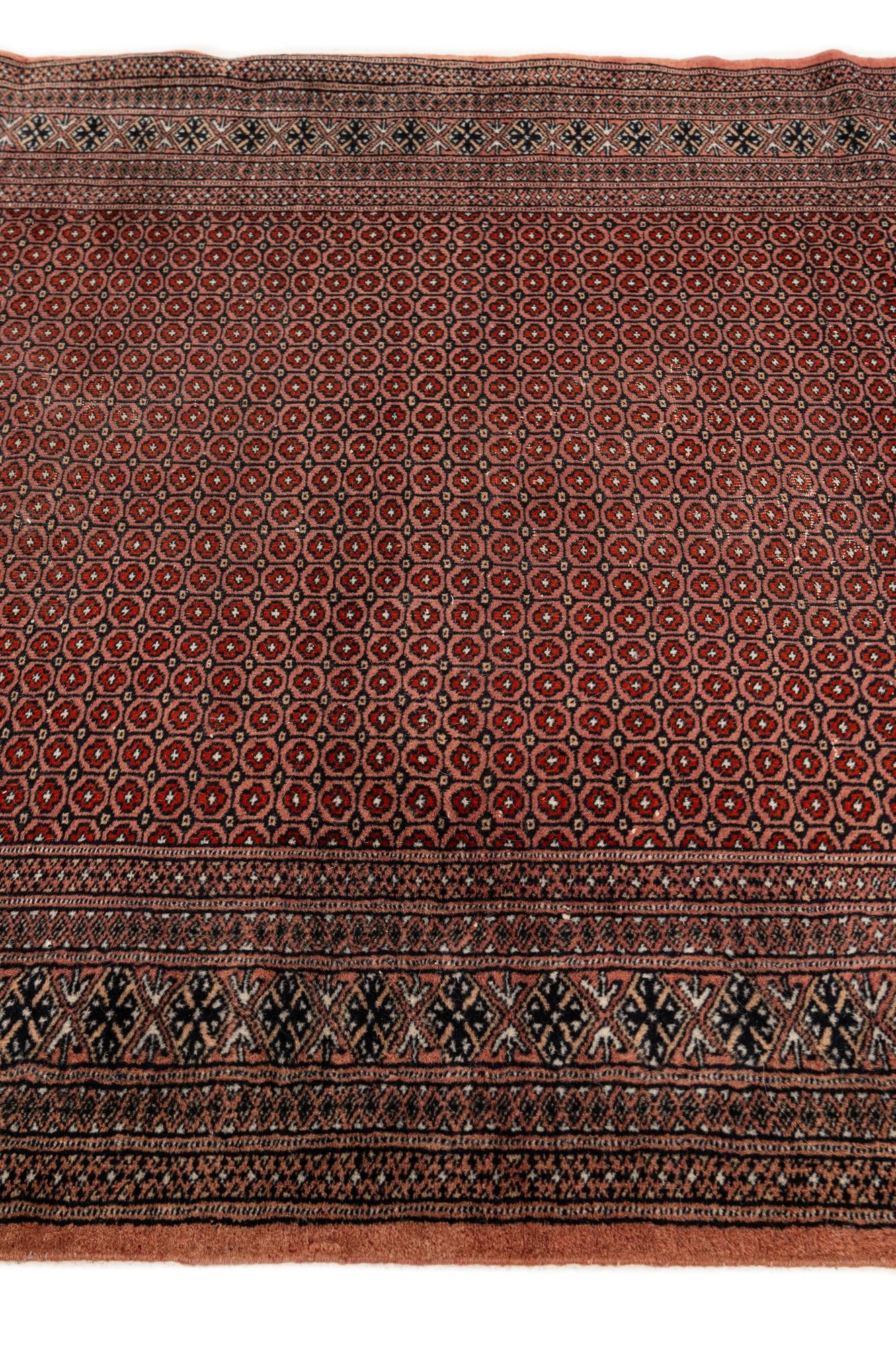 4' 1 x 6' 3 Hand Knotted Bokhara Oriental Wool Rug