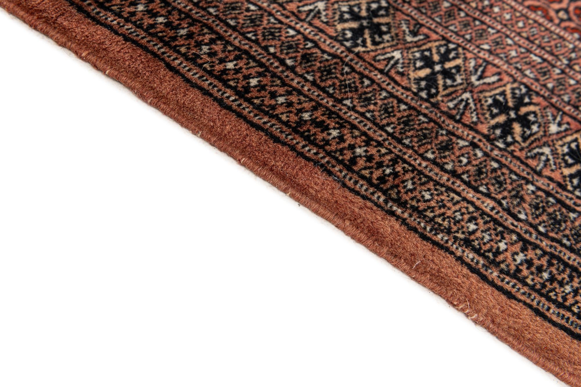 4' 1 x 6' 3 Hand Knotted Bokhara Oriental Wool Rug