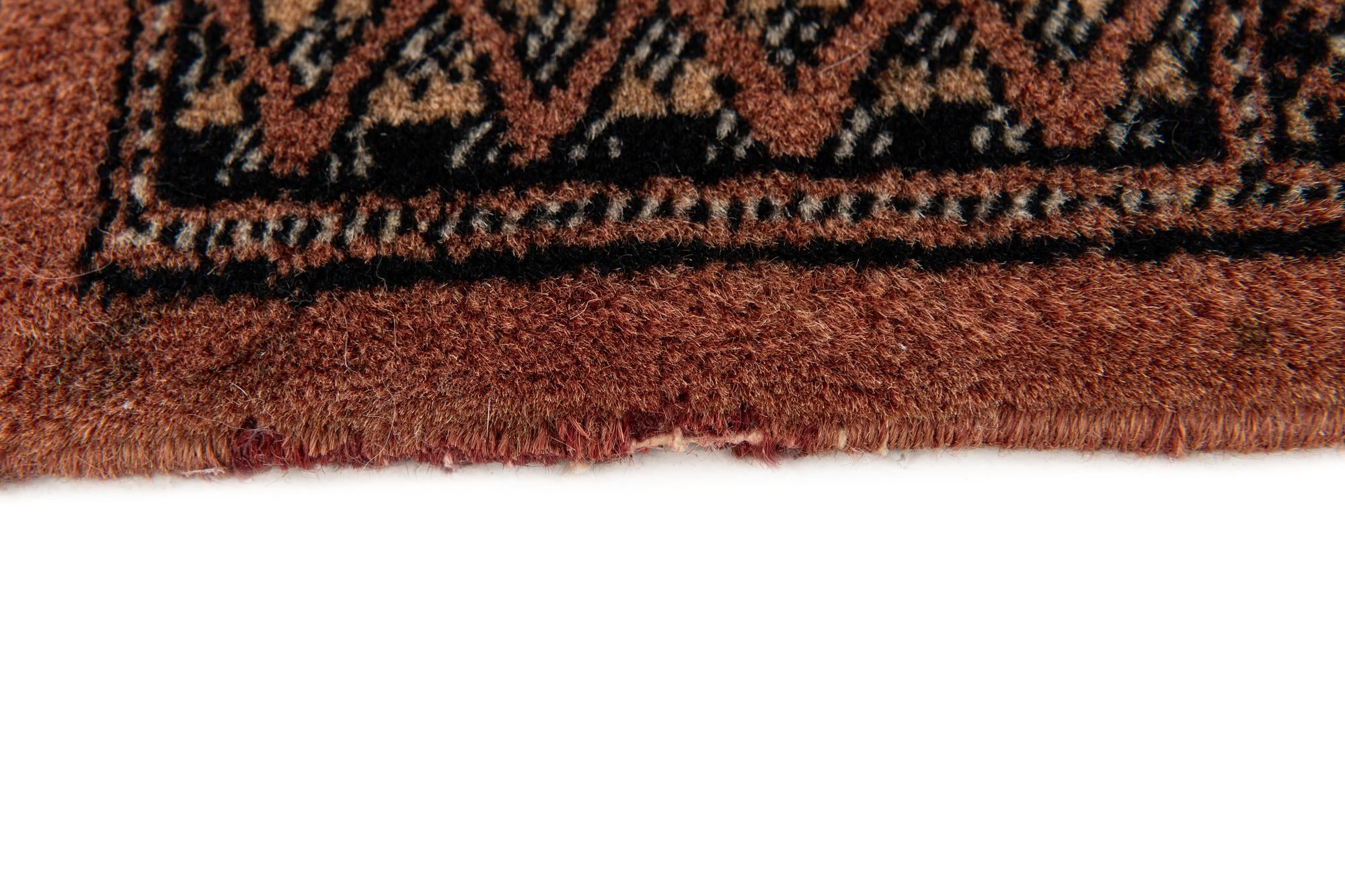 4' 1 x 6' 3 Hand Knotted Bokhara Oriental Wool Rug