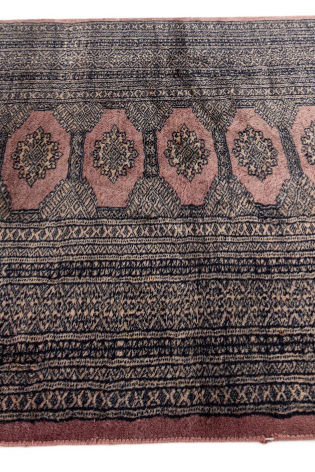 Detail image of 3' 1 x 4' 6 Hand Knotted Bokhara Wool Rug