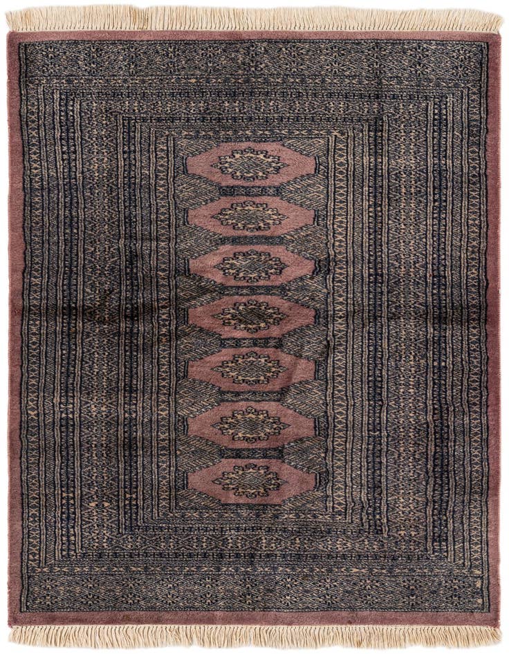 Detail image of 3' 1 x 4' 6 Hand Knotted Bokhara Wool Rug