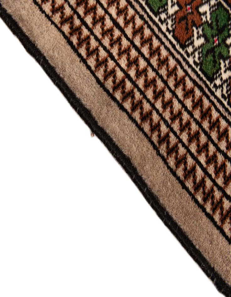 Detail image of 9' 10 x 12' 11  Hand Knotted Bokhara Oriental Wool Rug