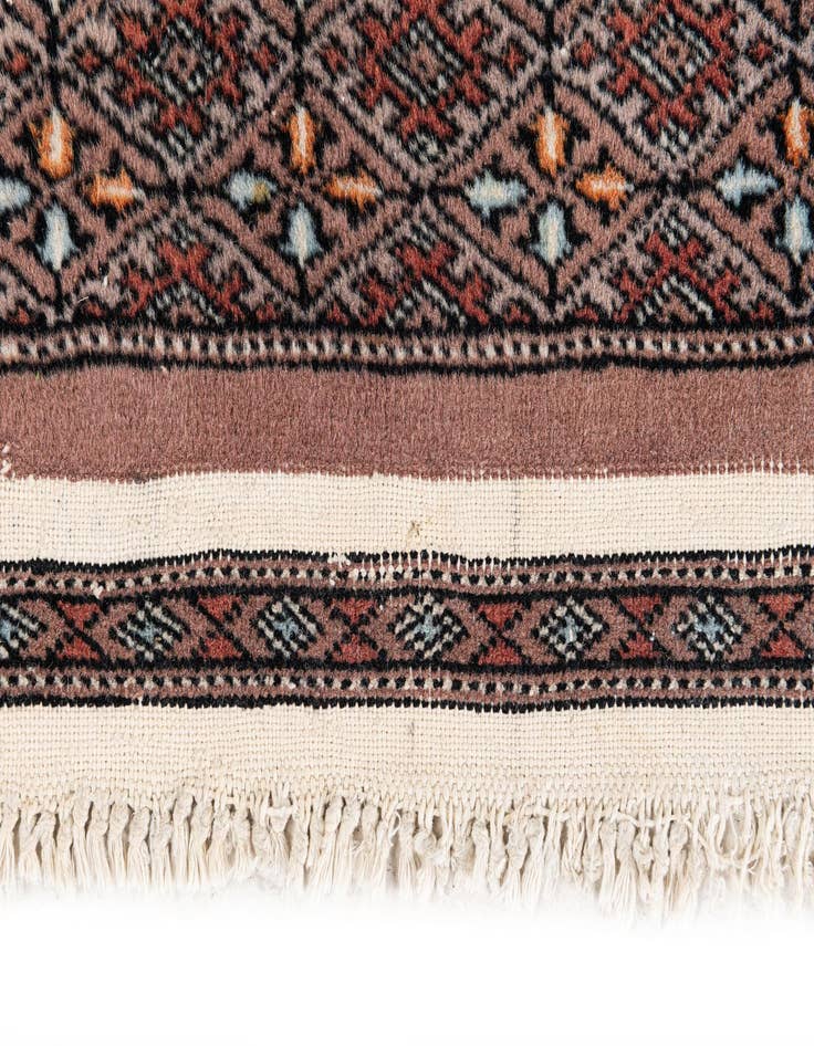 Detail image of 4' 2 x 5' 10  Hand Knotted Bokhara Oriental Wool Rug