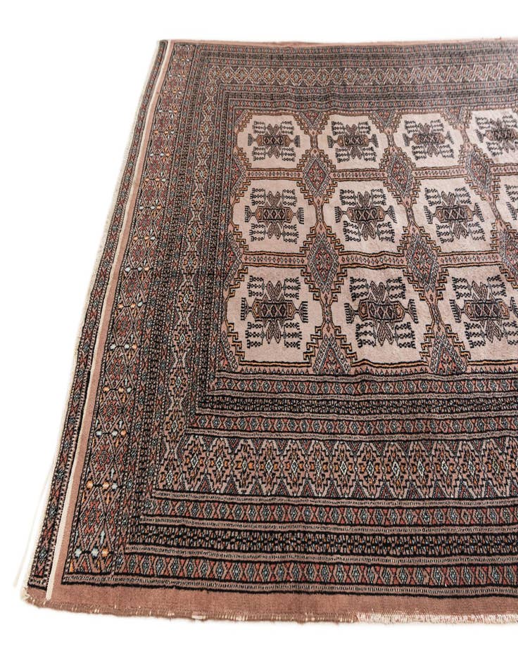 Detail image of 4' 2 x 5' 10  Hand Knotted Bokhara Oriental Wool Rug