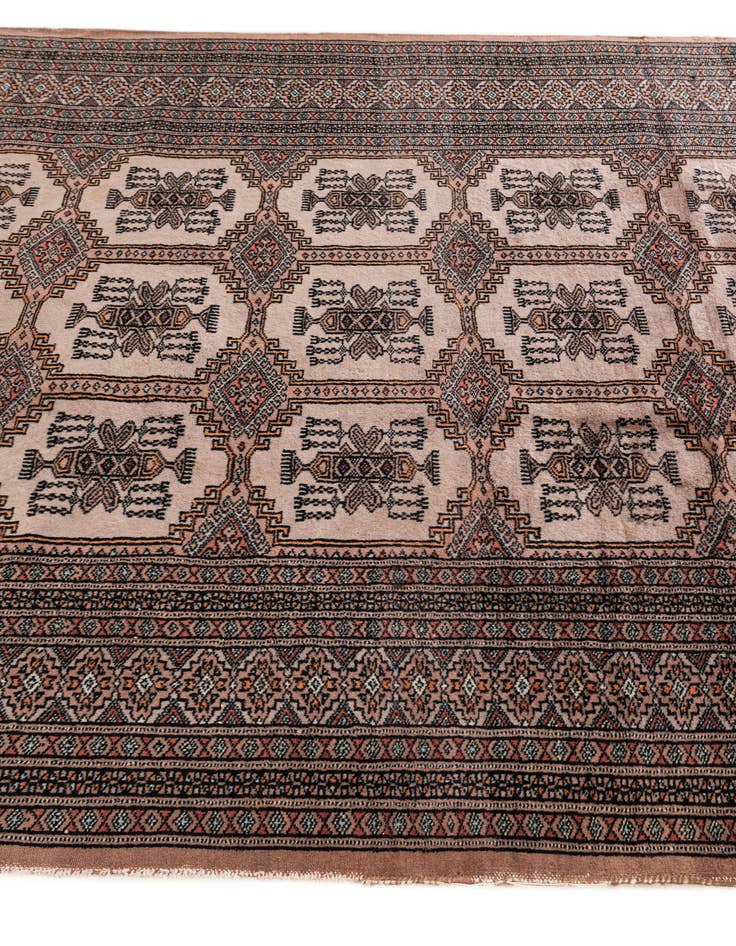 Detail image of 4' 2 x 5' 10  Hand Knotted Bokhara Oriental Wool Rug