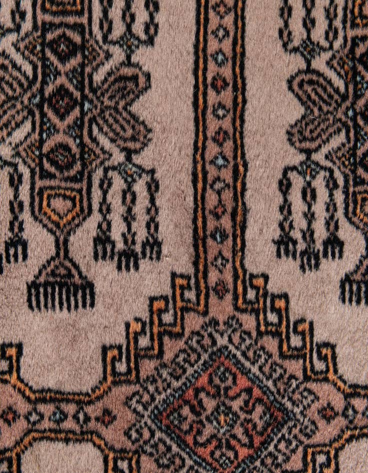 Detail image of 4' 2 x 5' 10  Hand Knotted Bokhara Oriental Wool Rug