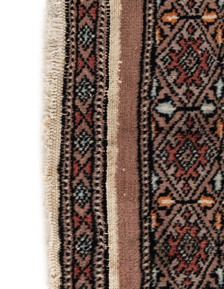 Detail image of 4' 2 x 5' 10  Hand Knotted Bokhara Oriental Wool Rug