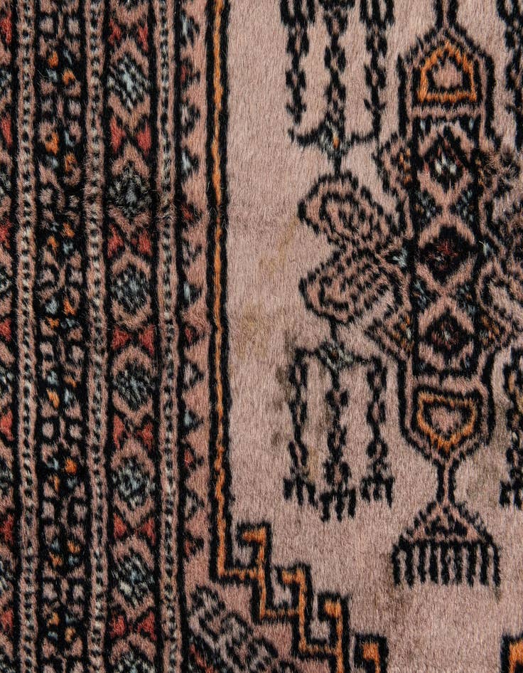 Detail image of 4' 2 x 5' 10  Hand Knotted Bokhara Oriental Wool Rug