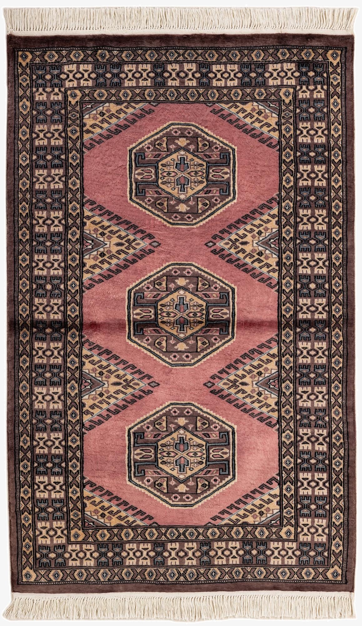 3' 2 x 5' 3  Hand Knotted Bokhara Oriental Rug
