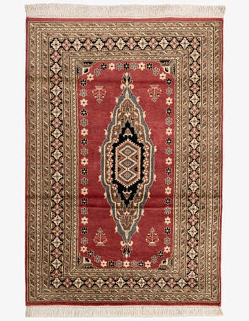4' 2 x 6' 1 Hand Knotted Bokhara Oriental Rug