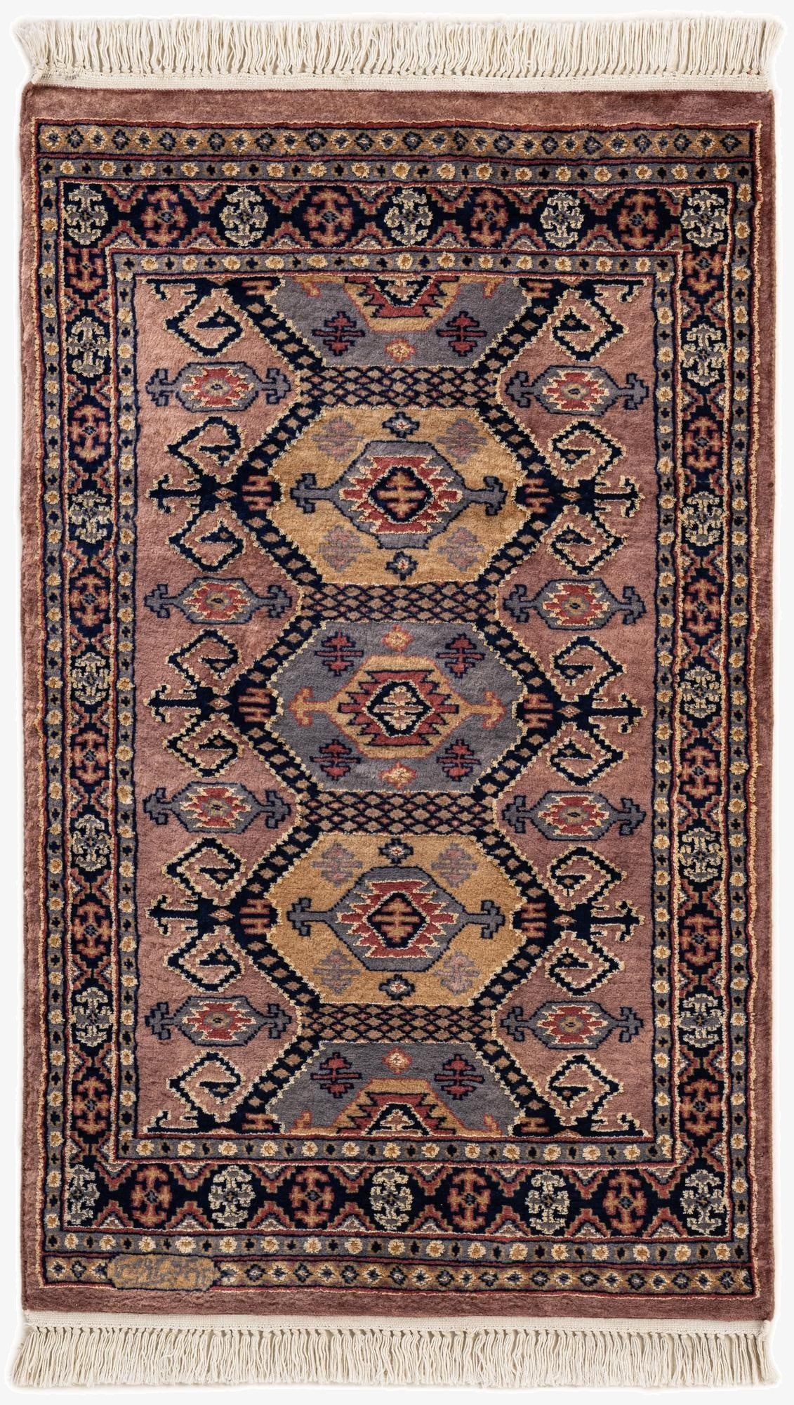 2' 7 x 4' 2  Hand Knotted Bokhara Oriental Rug