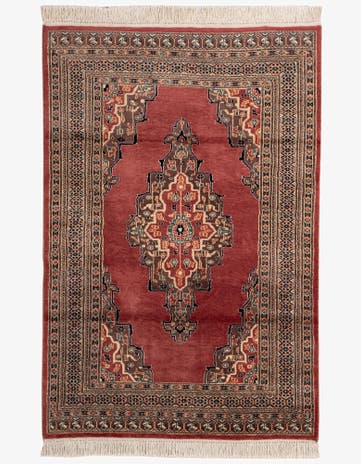 4' 4 x 5' 11 Hand Knotted Bokhara Oriental Rug