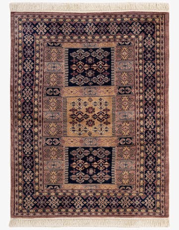 4' 3 x 5' 8 Hand Knotted Bokhara Oriental Rug