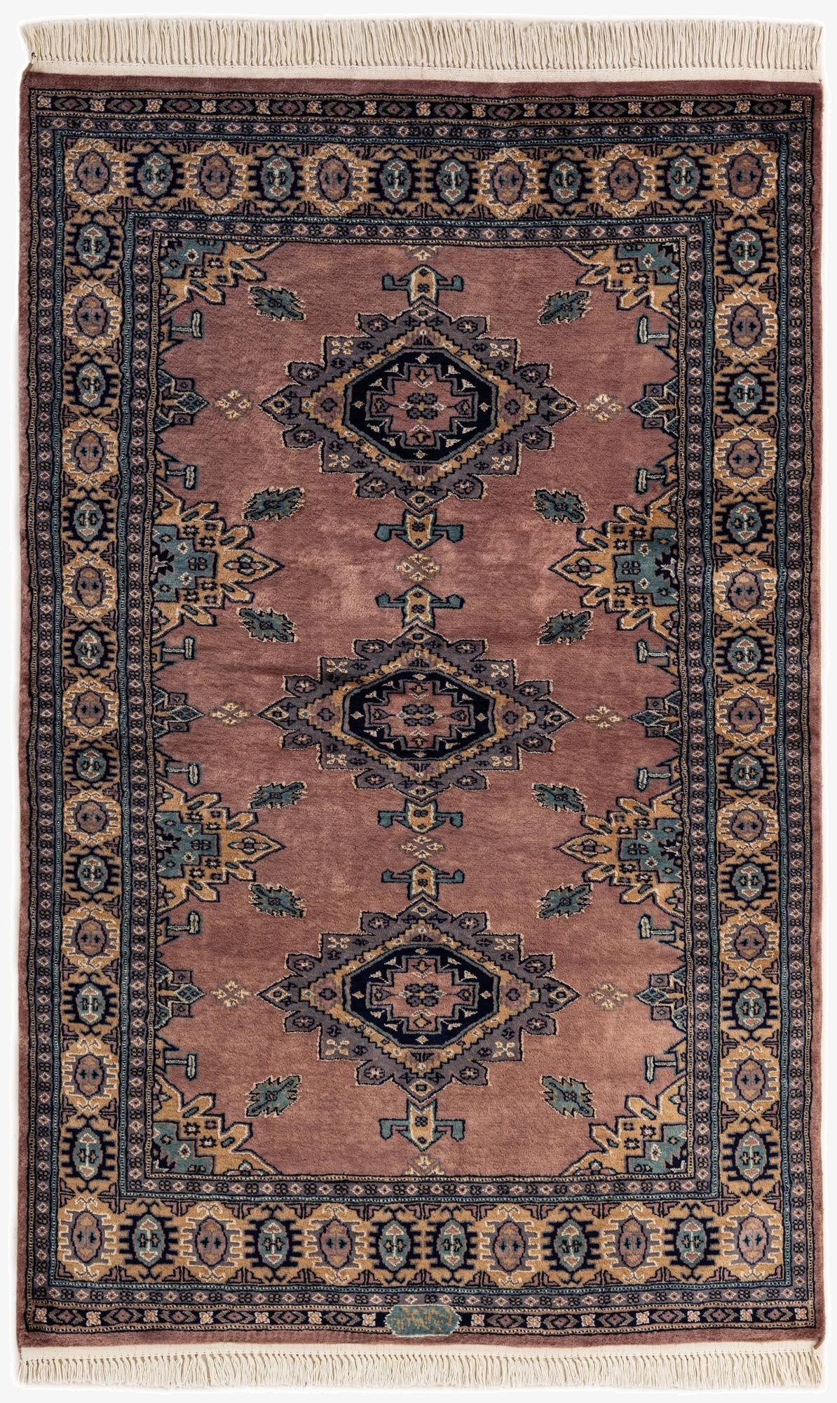 Primary image 4' 5 x 6' 10  Hand Knotted Bokhara Oriental Rug