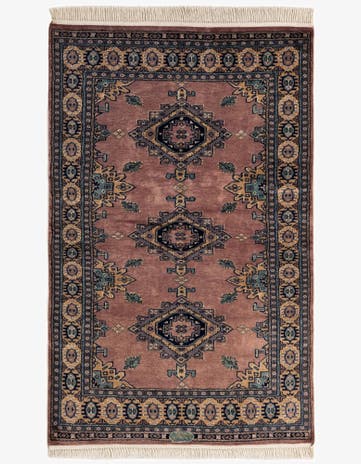 4' 5 x 6' 10 Hand Knotted Bokhara Oriental Rug