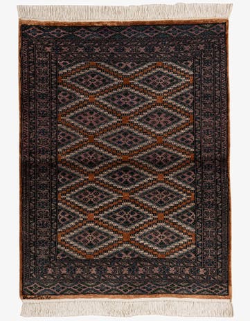 3' 7 x 4' 9 Hand Knotted Bokhara Oriental Rug