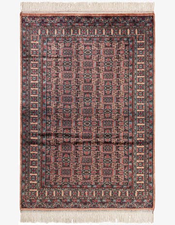4' 4 x 6' 2 Hand Knotted Bokhara Oriental Wool Rug