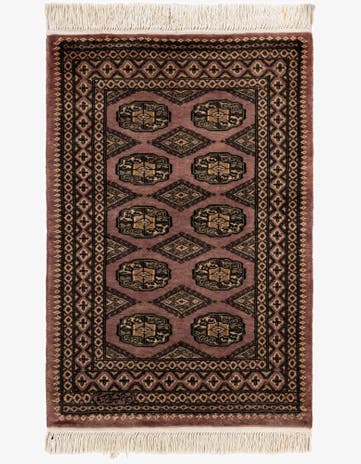 2' 7 x 3' 10 Hand Knotted Bokhara Oriental Rug