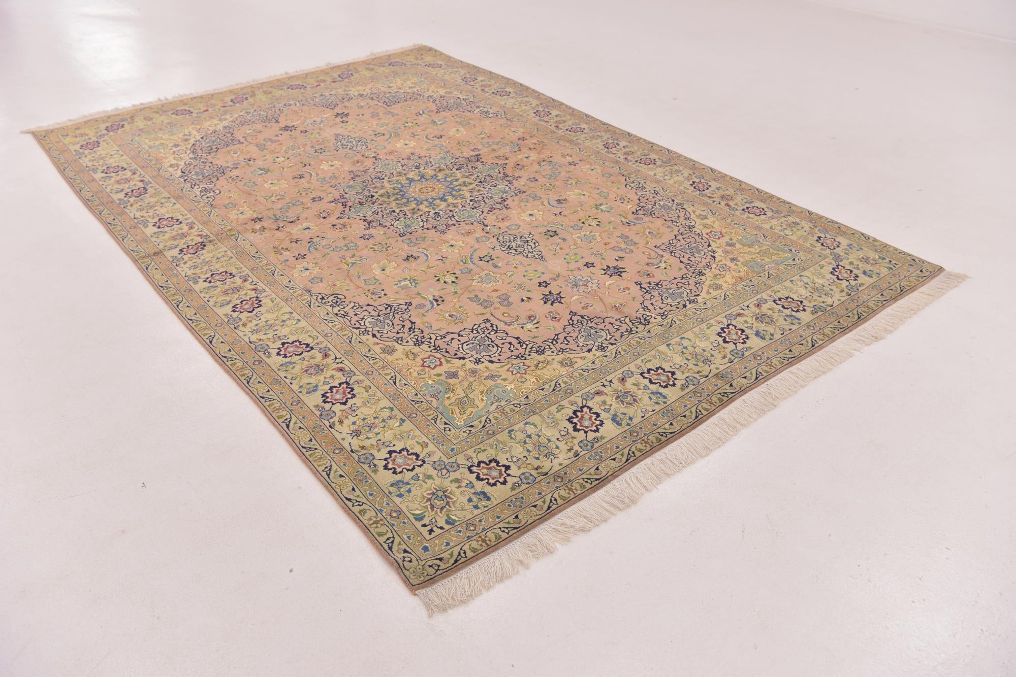 6' 6 x 9' 8 Hand Knotted Isfahan Persian Rug