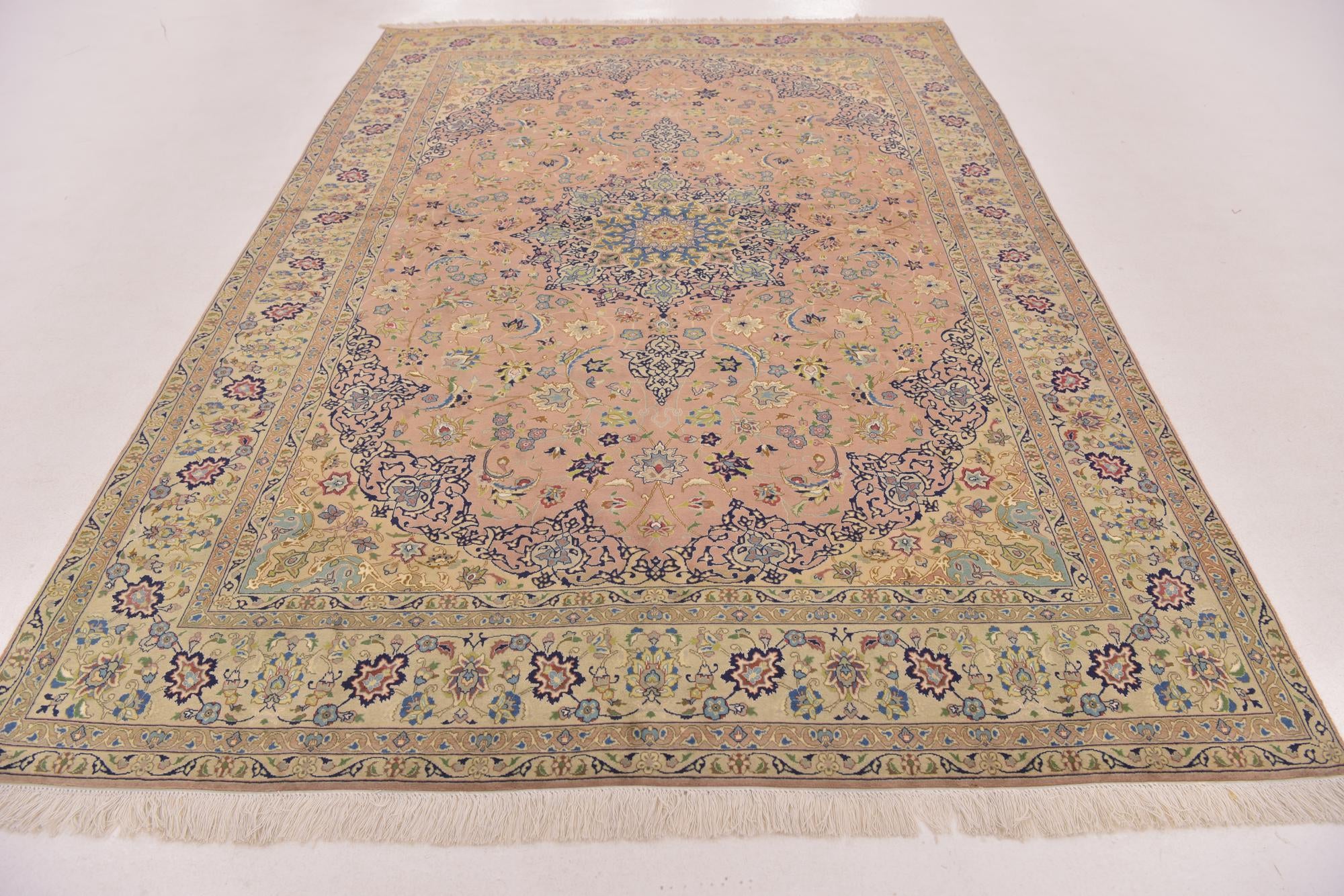6' 6 x 9' 8 Hand Knotted Isfahan Persian Rug