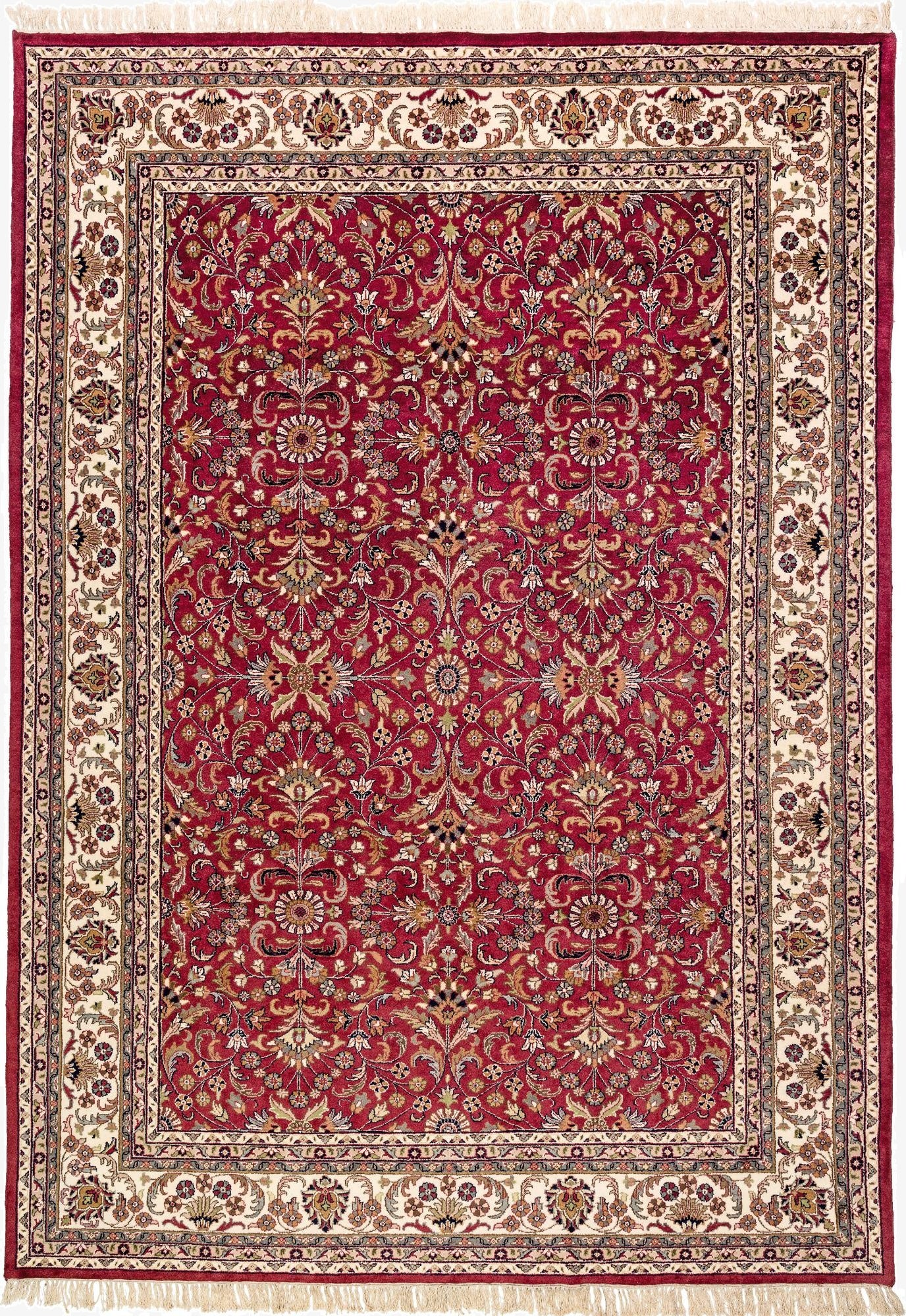8' 1 x 11' 3  Hand Knotted Isfahan Oriental Wool Rug
