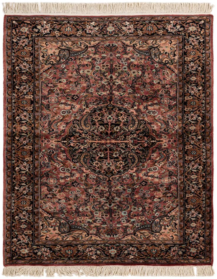 Detail image of 3' 2 x 5' 4 Hand Knotted Kashmir Oriental Rug