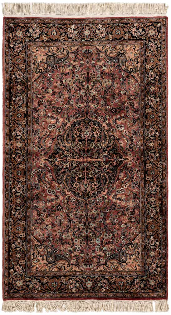 3' 2 x 5' 4 Hand Knotted Kashmir Oriental Rug
