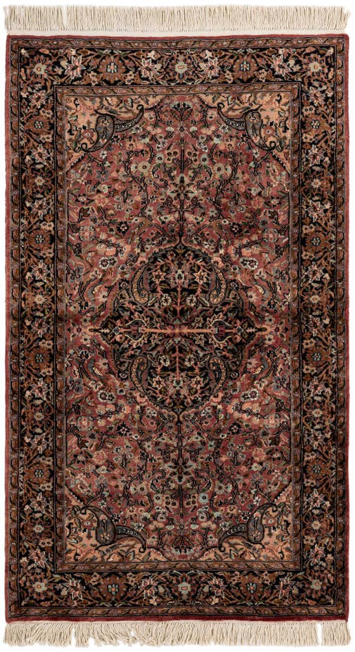 Detail image of 3' 2 x 5' 4 Hand Knotted Kashmir Oriental Rug