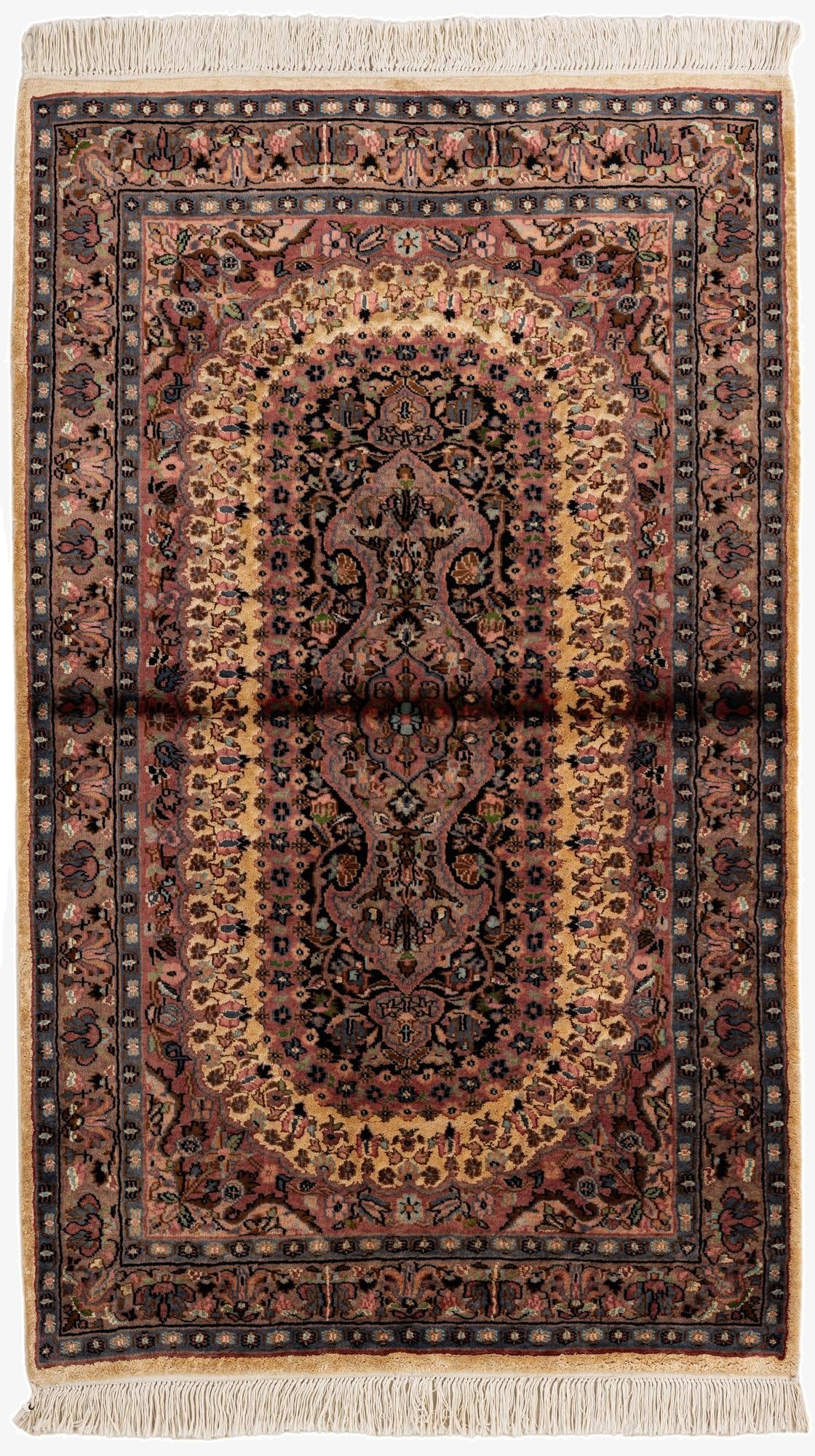 3' 3 x 5' 3  Hand Knotted Kashmir Oriental Rug