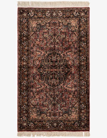 3' 2 x 5' 4 Hand Knotted Kashmir Oriental Rug
